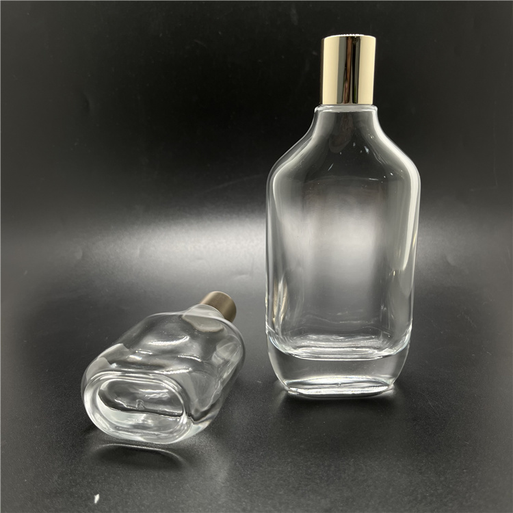 New Arrival Cosmetic 30ml 100ml Hair Essential Oil Glass Dropper Bottle Flat Round Frosted Clear Lotion Tone Bottle