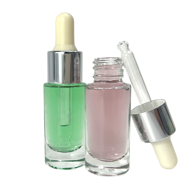 High Quality 10ml Cylinder Round Thick Bottom Glass Dropper Bottle Cosmetic Serum Essential Oil Glass Bottle