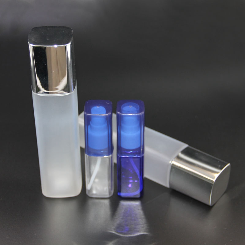 30ml 100ml Square PET Frosted Blue Color Plastic Spray Bottle Cosmetic 3oz Plastic Toner Bottle Bottle Bottle Cosmetic Packaging 