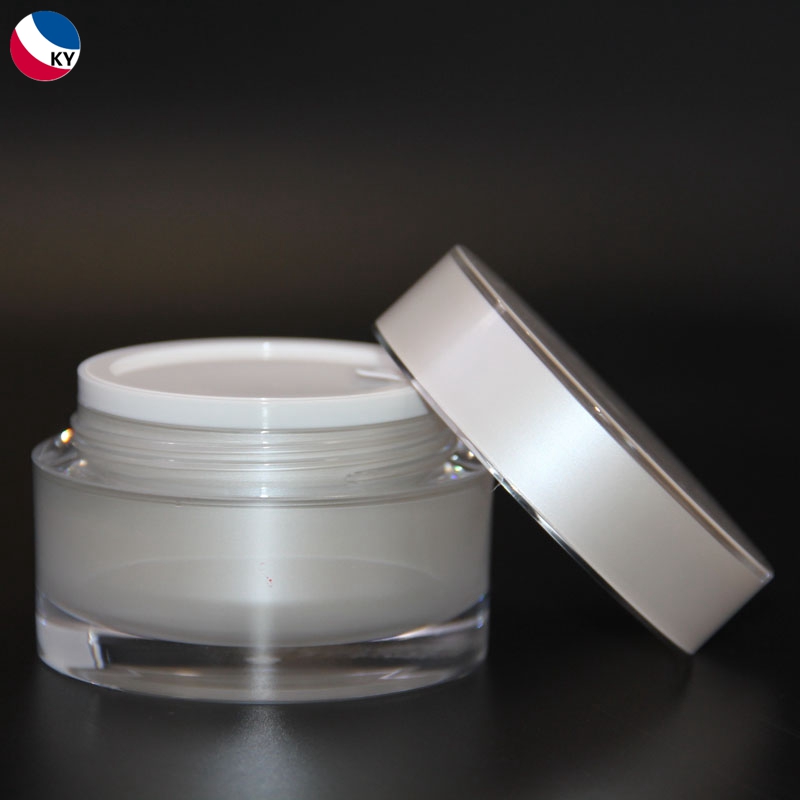 50g 30g 100g Acrylic Cosmetic White Jars And Packaging Luxury Face Cream Cosmetic Plastic Jar