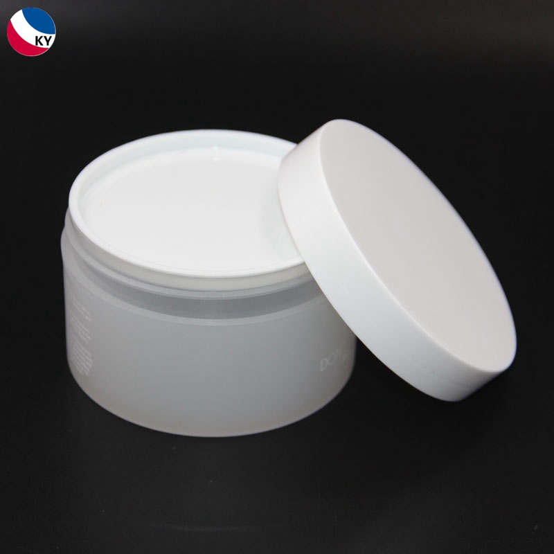 200g PP Thick Wall Plastic Jar Body Scrub Plastic Cream Jar Frosted Round Empty Container