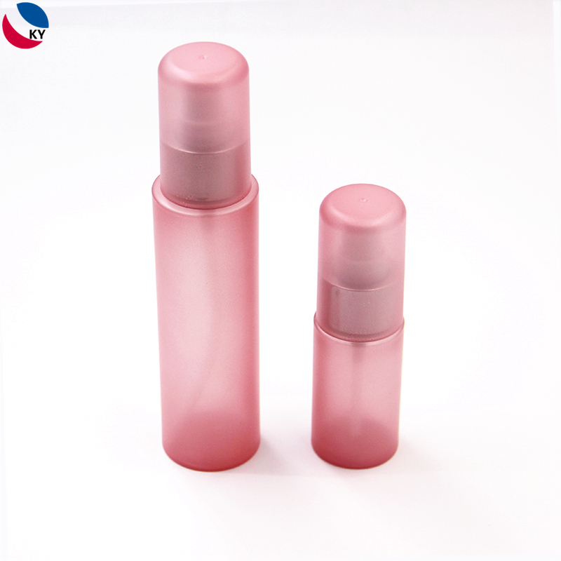 30ml 100ml Round Shape PET Pink Transparent Plastic Mist Spray Bottle Cosmetic Lotion Bottle Packaging Travel Use Bottle Sets