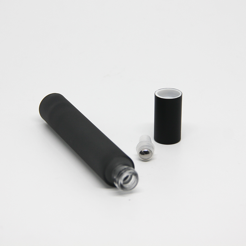 Transparent Black Color Empty 10ml Perfume Glass Roll on Bottle Cosmetic Packaging