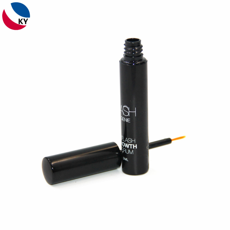 5ml Aluminium Shiny Black Round Cosmetic Eyeliner Packaging Eyeliner Tube Eyelash Tube