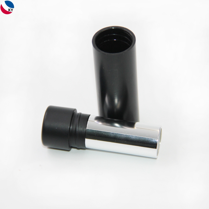 Wholesale Cosmetic Mini Plastic Silver Black 3.5g Empty Lipstick Container Screw Open Lipstick Tube
