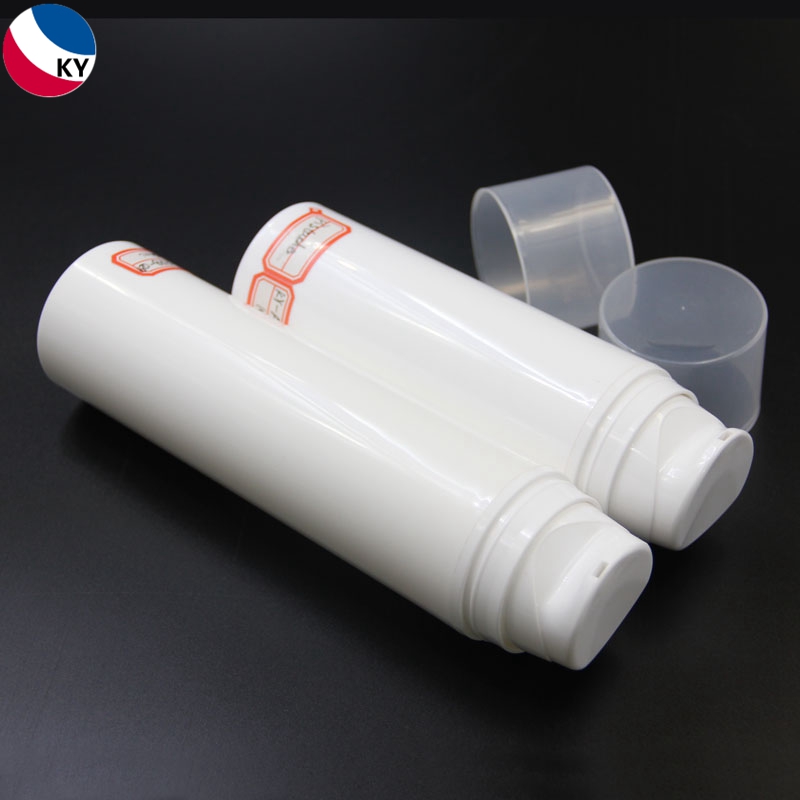 100ml 120ml Cosmetic Packaging PP Plastic White Custom Color Cosmetic Airless Pump Bottle 