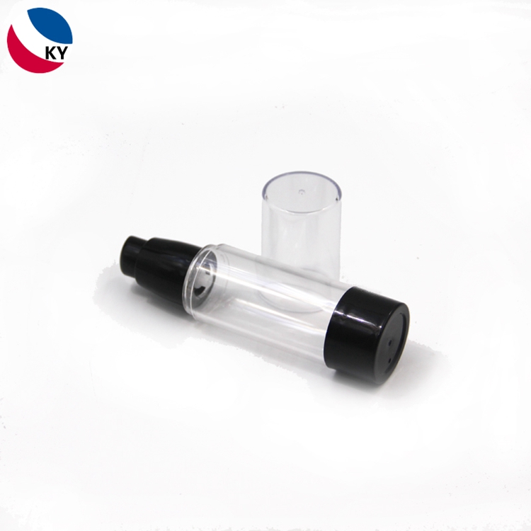 Clear Black Color AS Plastic Pump Lotion Bottle Cosmetic 15ml 30ml 50ml 100ml Airless Pump Plastic Black Bottle