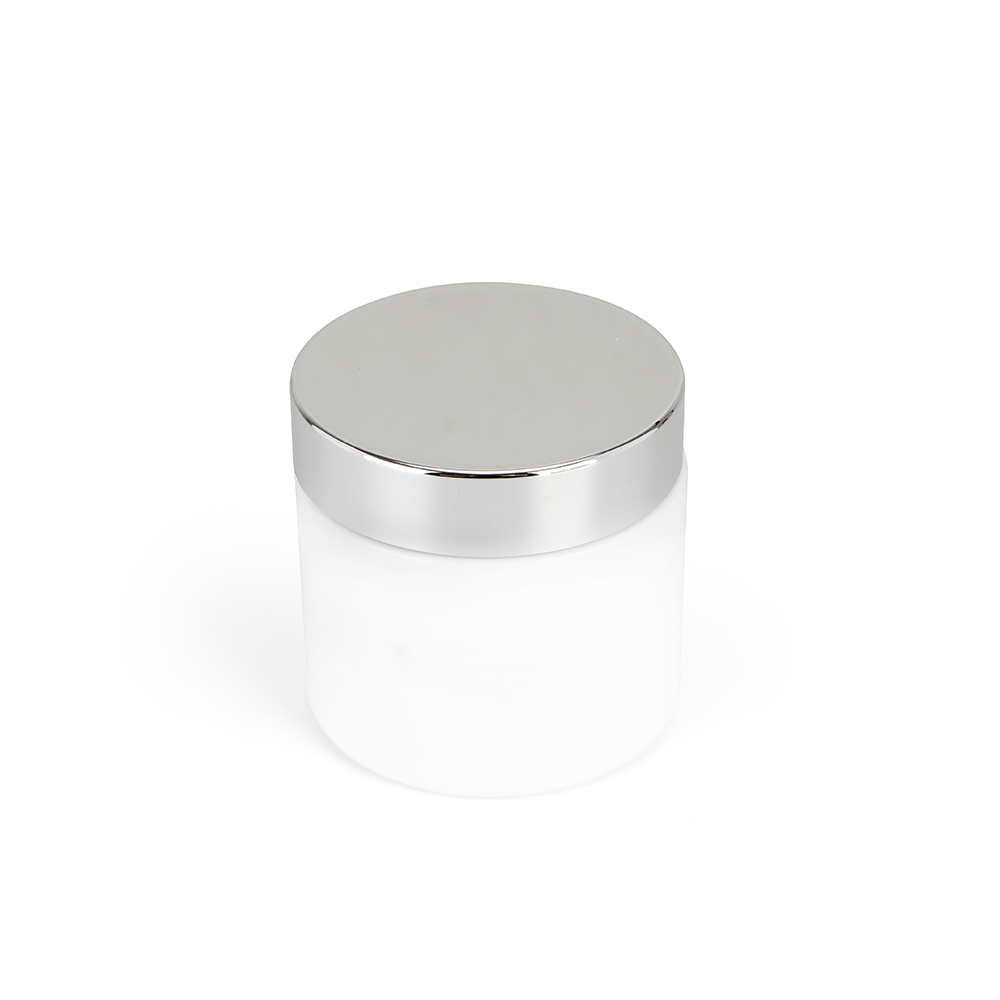 Thick Bottom 100g Transparent Matte Black White Color Eye Cream Glass Jar Clear Face Cream Jar with Silver Cap