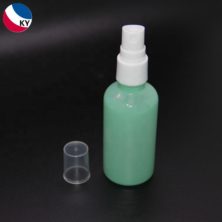 Yellow Green Blue Custom Color Perfume Bottles with Lid Boston Round Empty 30ml Glass PUMP Sprayer Screen Printing Personal Care