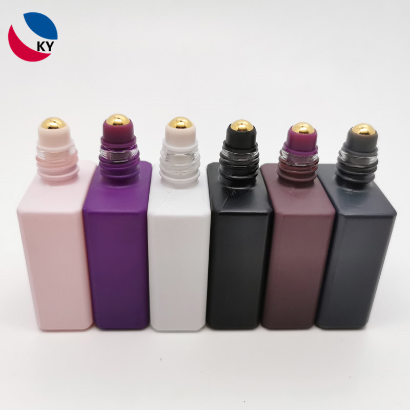 0.5oz 15ml Rectangular Cosmetic Packaging Glass Square Essential Oil Serum Bottle Perfume Glass Bottle