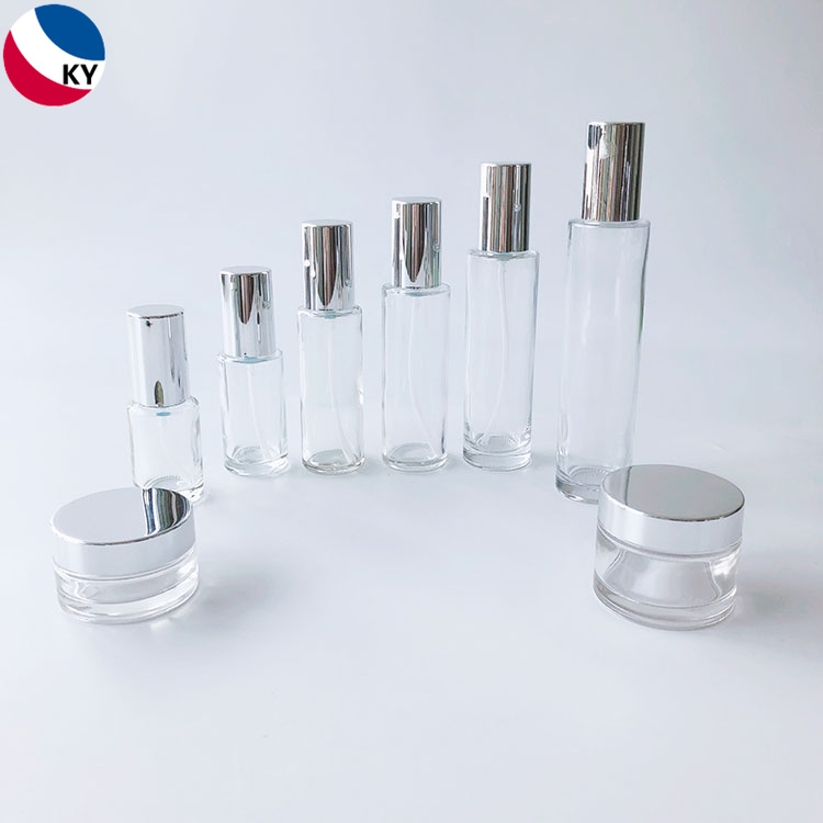Luxury Cosmetic Packaging Set Cosmetic Bottles And Jars Lotion Bottle 30g 50g 30ml 50ml 60ml 100ml 120ml Glass Pump Bottle