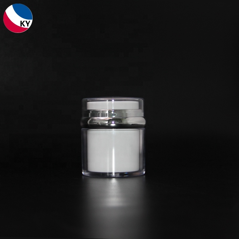 30g 50g Custom White Color Round Shincare Face Cream Acrylic Plastic Jar Cream Container