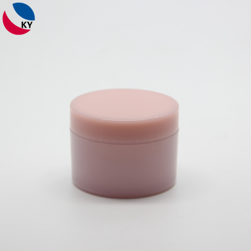 50g Custom Pink Color Round Shincare Face Cream Pet Plastic Jar Cream Container