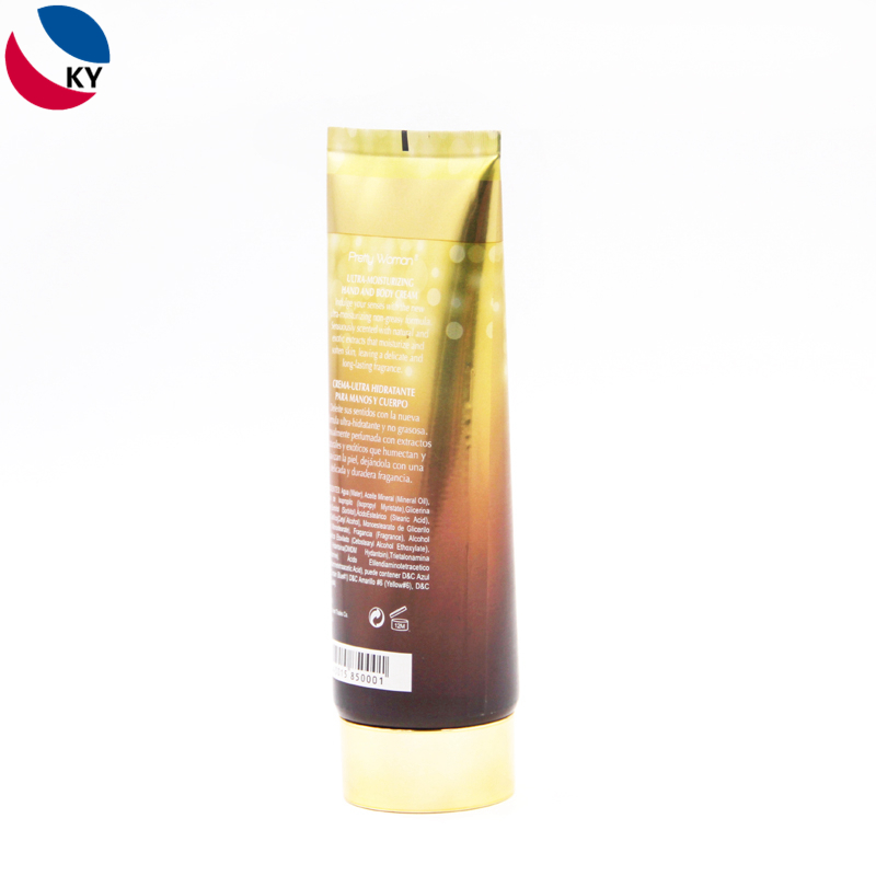 3oz Face Cream Skincare Cosmetic Soft Tube Plastic Tube Container with Gold Color Screw Cap