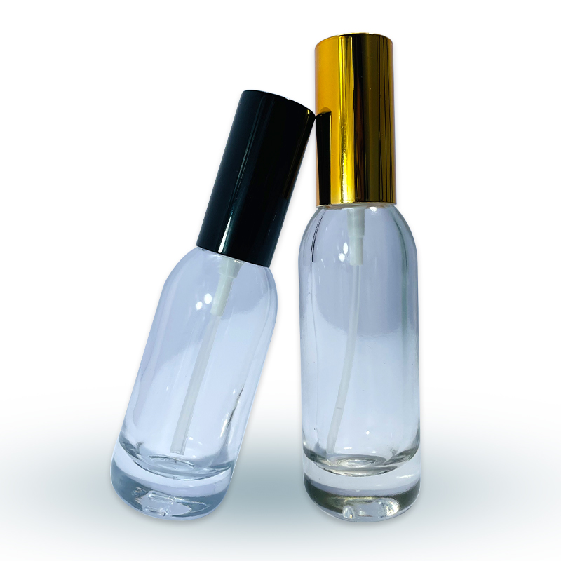 Luxury Round Shoulder 35ml 40ml Glass Bottle Lotion Concealer Cosmetic Packaging with Pump Cap